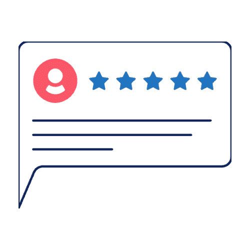 Customer reviews showing 5 stars.